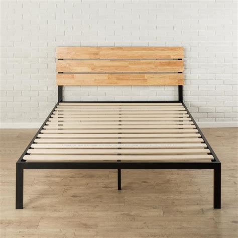 Zinus Paul Metal & Wood Platform Bed with Wood Slat Support, Twin-HD-HBPBA-14T - The Home Depot