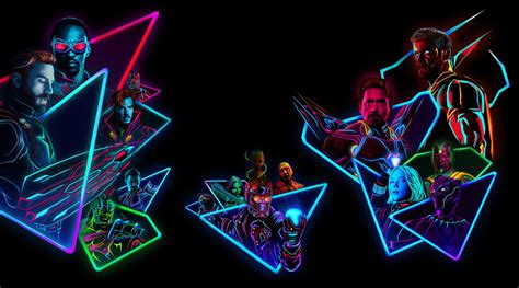 Avengers Neon Wallpapers - Wallpaper Cave