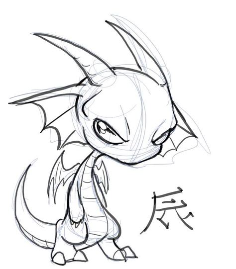 Chibi Dragon | chibi_dragon by nocturnalMoTH on deviantART | Easy ...