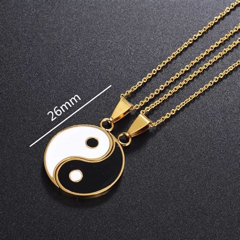 Matching 2 Pieces Puzzle Necklace – Engraved Giftsly | Yin yang necklace, Matching necklaces for ...