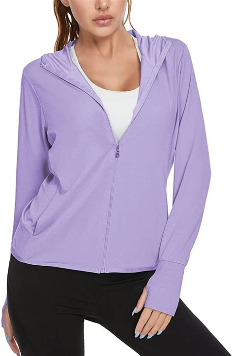 Women's UPF 50+ Sun Protection Hoodie Jacket Full Zip - WF Shopping