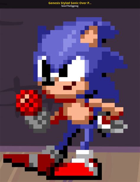 Genesis Styled Sonic Over Pixel BF [Friday Night Funkin'] [Mods]