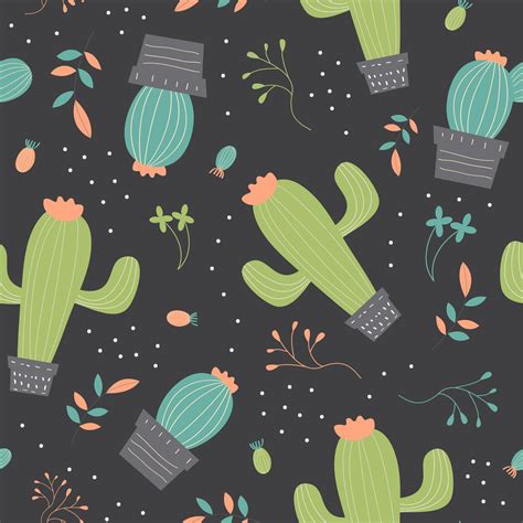 Pattern of cactus 1217265 Vector Art at Vecteezy