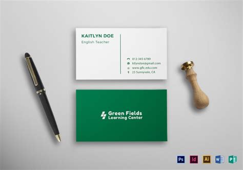 Business Cards for Teachers - 51+ Free PSD Format Download | Free & Premium Templates