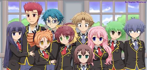 Baka and Test ~ Shouko Kirishima, Yuuji Sakamoto, Miharu Shimizu, Toshimitsu Kubo, Minami ...