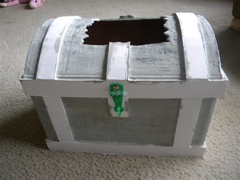 Turn a cardboard box into a Treasure Chest or a trunk How-to DIY make it Halloween Wood Crafts ...