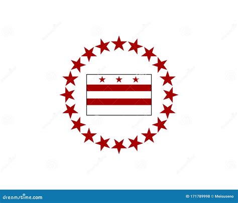 Washington DC Flag or Washington, D.C Stock Vector - Illustration of government, geography ...