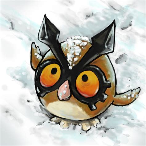 Hoothoot in the Snow by Puppy-Chow on DeviantArt