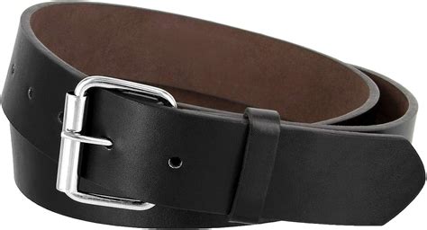 Belts.com Men's Genuine Leather Belt With Silver Buckle : Amazon.co.uk ...