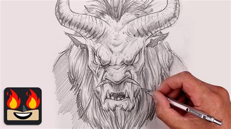 How To Draw a Minotaur | Sketch Tutorial - YouTube