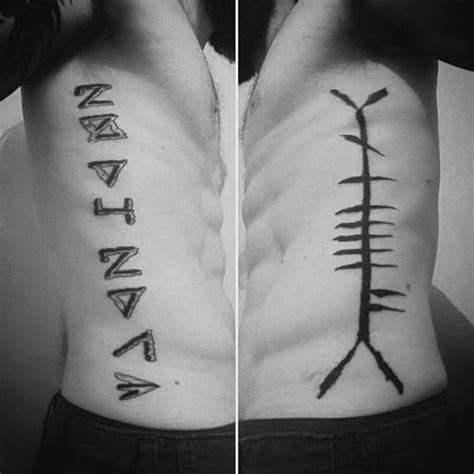 50 Ogham Tattoo Designs For Men - Ancient Alphabet Ink Ideas