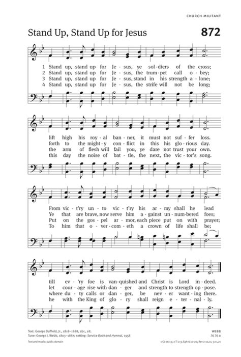 Stand Up, Stand Up for Jesus | Hymnary.org