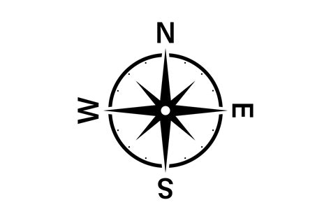 Compass Icon with an Arrow and Scale Graphic by RNko · Creative Fabrica