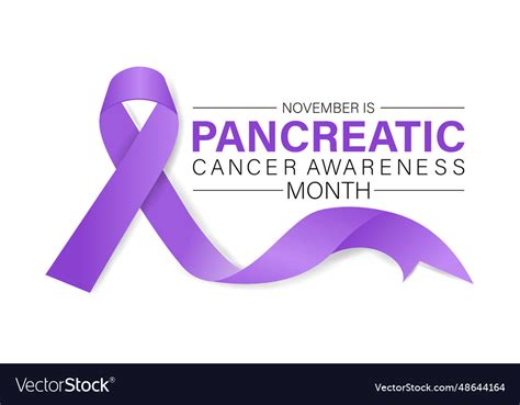 Pancreatic cancer awareness month Royalty Free Vector Image