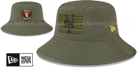 New York Mets 2023 ARMED FORCES STARS N STRIPES BUCKET Hat