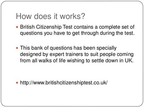 British citizenship test ppt