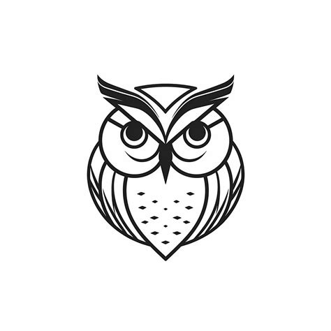 Owl Black And White Logo. 21756364 Stock Photo at Vecteezy