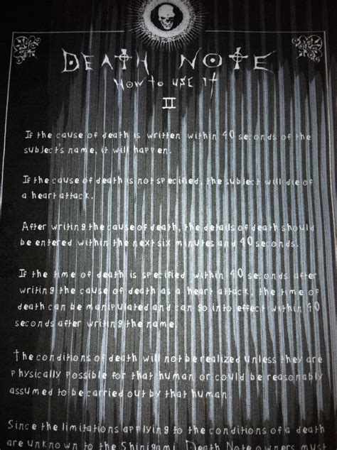 Death Note Rules 2 by ShadoeKat on DeviantArt