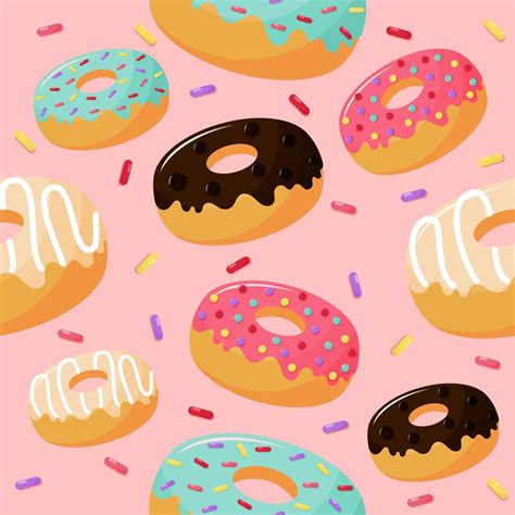 cute sweet donuts seamless pattern 691987 Vector Art at Vecteezy