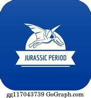 300 Jurassic Cute Icon Blue Vector Clip Art | Royalty Free - GoGraph