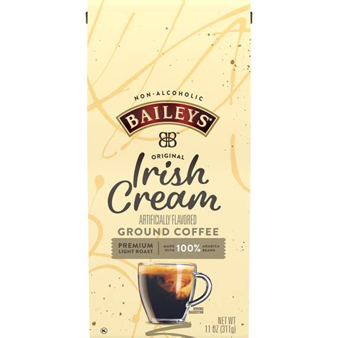 Baileys Non-Alcoholic Original Irish Cream Light Roast Ground Coffee ...