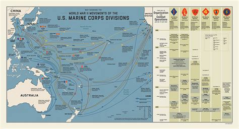 US Marine Corps Divisions in World War II – HistoryShots InfoArt