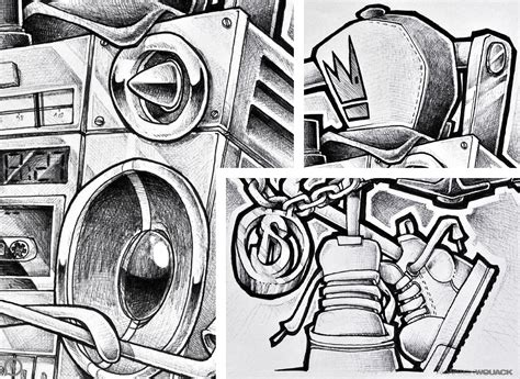 GHETTO BLASTER SKETCHBOOK :: Behance