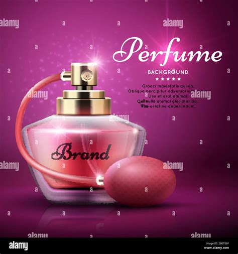 Perfume product vector background with sweet aroma woman fragrance. Aroma bottle perfume ...