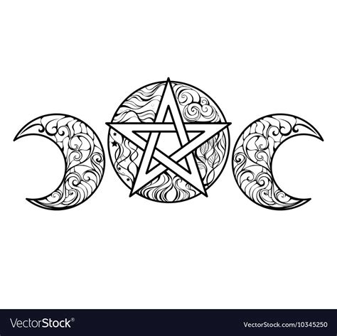 Line art pentagram Royalty Free Vector Image - VectorStock