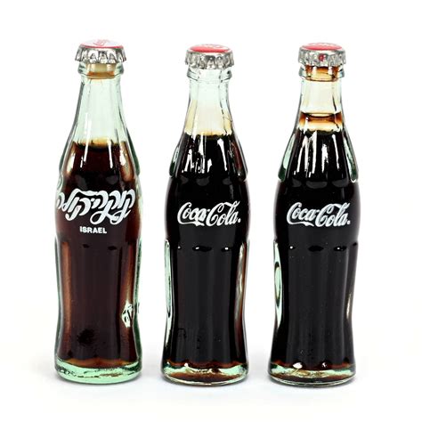 Coca Cola (3) Miniature Bottles, Coca Cola Filled Auction