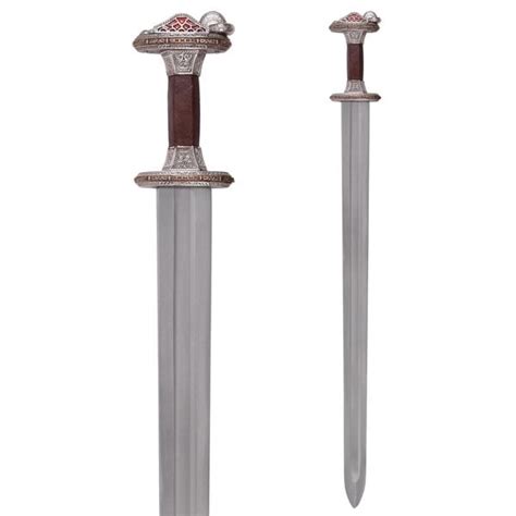 Vendel sword Uppsala 7th-8th century, tin-plated hilt - CelticWebMerchant.com