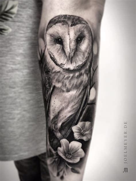 Barn Owl Tattoo Stencil