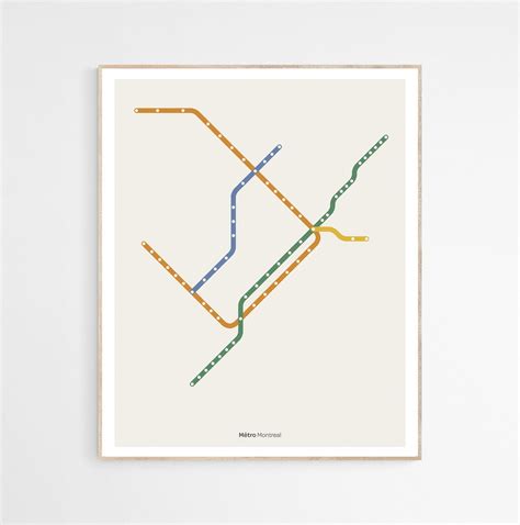 Montreal Metro Art Print Subway Map Montreal Metro Map Montreal Canada ...