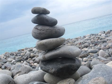 Stacking rocks on the Mediterranean | On the rocky beach in … | Flickr