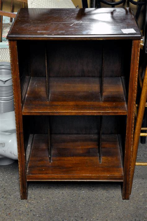 Vintage Wooden LP Record Cabinet