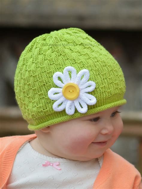 My Daisy Flower Hat Knitting Pattern | ViTalina Craft