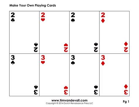 Custom Blank Playing Cards ≡ Fill Out Printable PDF Forms Online