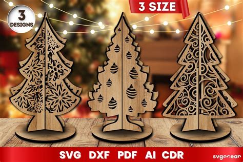 Christmas Tree Laser Cut SVG Graphic by SvgOcean · Creative Fabrica