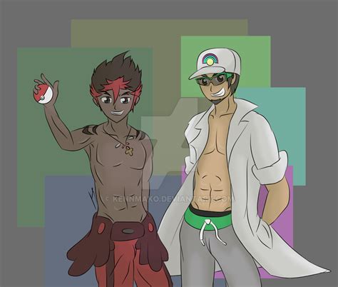 Pokemon Sun and Moon Kiawe and Kukui by kennmako on DeviantArt