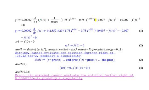 How to numerically solve nonlinear ODE in MAPLE