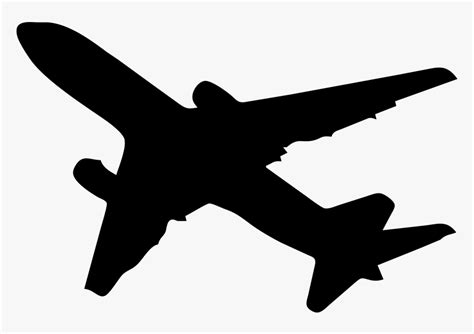 Plane Silhouette At Getdrawings - Airplane Vector, HD Png Download , Transparent Png Image - PNGitem