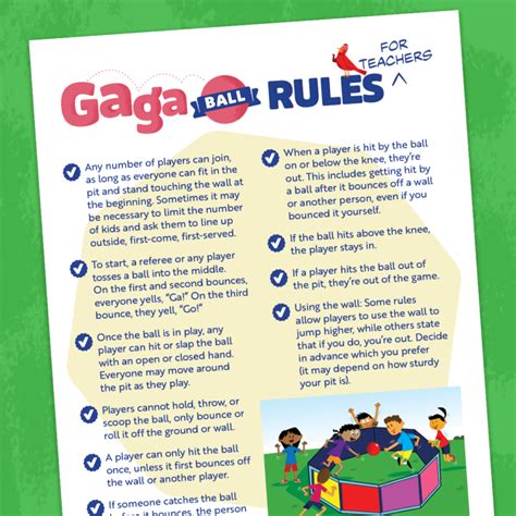 Free Gaga Ball Rules Poster for Schools - Universal Mentors Association