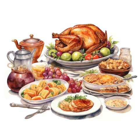 Thanksgiving Turkey Feast Clipart