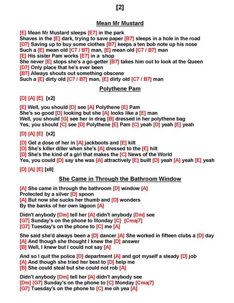 The Beatles - Abbey Road [Side Two] [2] [W] | Guitar chords for songs, Guitar tabs songs, Lyrics ...