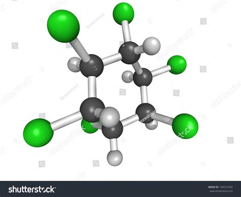 Chemical Structure Lindane Toxic Insecticide Pharmaceutical Stock ...