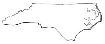 North Carolina Clipart State Outline by LaFountaine of Knowledge