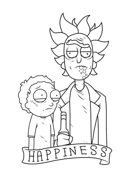 Printable Rick And Morty Coloring Pages