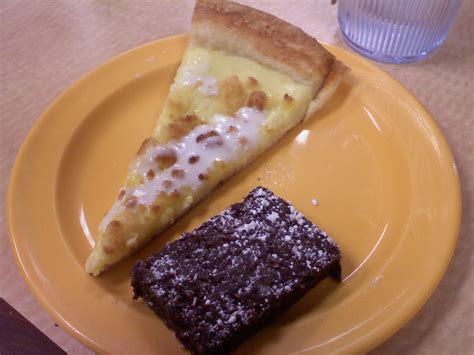 Bavarian Cream dessert pizza and brownie at CiCi's Pizza. - TechyDad