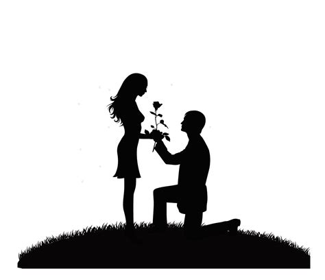 Cartoon Drawing couple - Silhouette couple next month png download ...