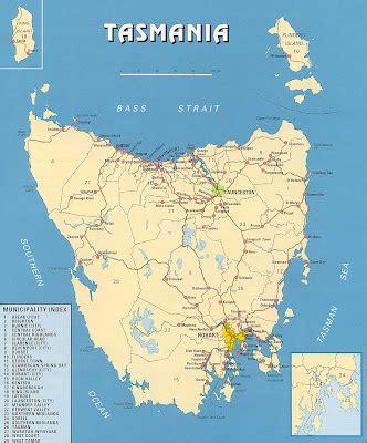 Tasmania Map Pictures | Map of Australia Region Political